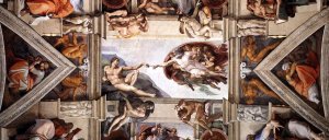 The Ceiling of the Sistine Chapel Detail by Oil Painting Reproduction